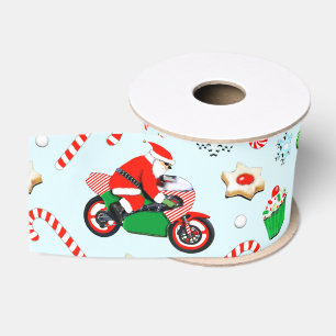 Ruban Gros-grain Noël de motard