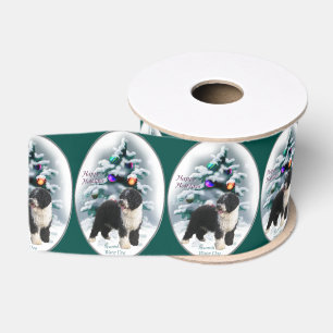 Ruban Gros-grain Noël du chien d'eau espagnol