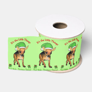 Ruban Gros-grain Noël du Chihuahua
