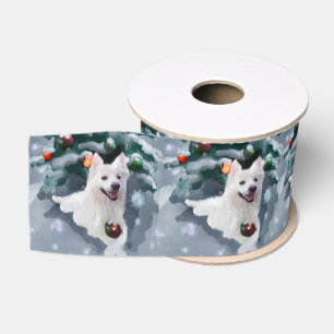 Ruban Gros-grain Noël Eskimo Chien américain