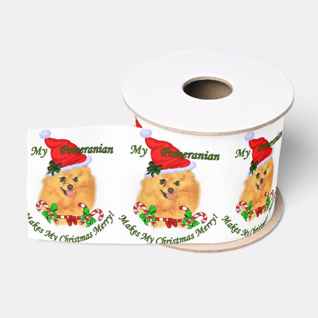 Ruban Gros-grain Noël Poméran (Bobine)