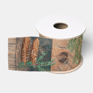 Ruban Gros-grain Noël Rustique Bois Joyeux Noël