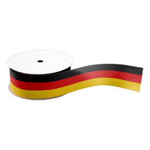 Ruban Gros-grain Noir Rouge or Allemand Couleurs Drapeau 1,5 Pouce