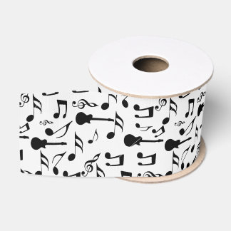 Ruban Gros-grain Notes musicales - conception de musique de feuille