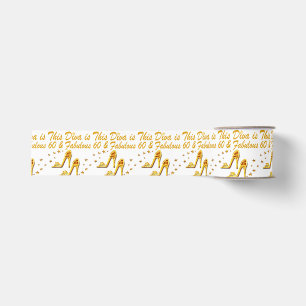 RUBAN GROS-GRAIN OR GLAMOREUX 60E ANNIVERSAIRE