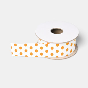 Ruban Gros-grain Orange Pois Preppy Multi Use