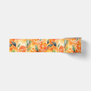 Ruban Gros-grain Orange Slices Aquarelle Frais Citrus Design