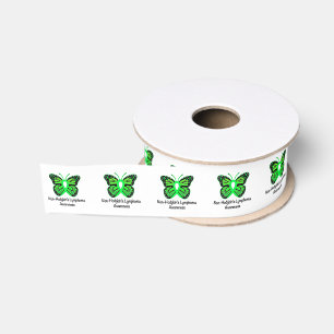 Ruban Gros-grain Papillon de conscience de lymphome non Hodgkinien