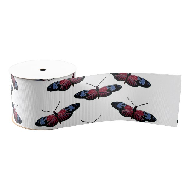 Ruban Gros-grain Papillon noir (Bobine)