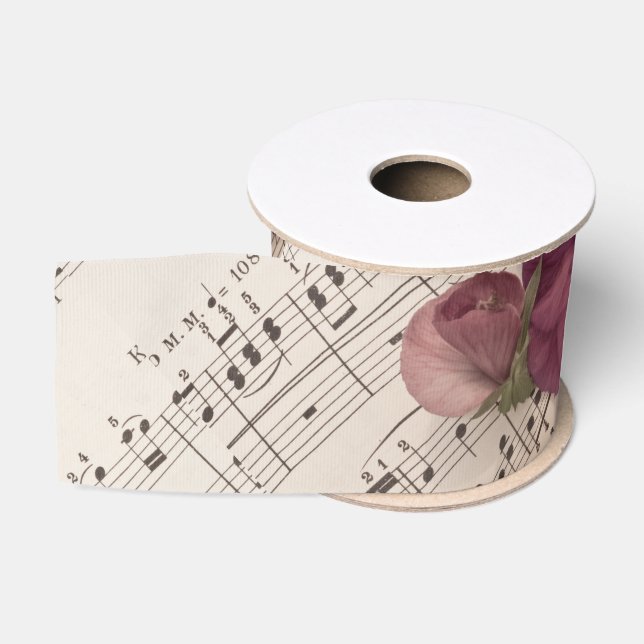 Ruban Gros-grain Parmi Les Pansies (Bobine)