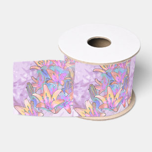 Ruban Gros-grain Pastel Lily Love