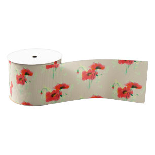 Ruban Gros-grain Pavot rouge