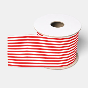 Ruban Gros-grain Pepperment Bonbon Rouge Blanc Bande