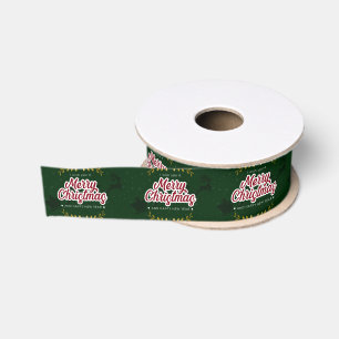 Ruban Gros-grain Personnalisé Customisé Joyeux Noël Grosgrain