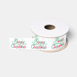 Ruban Gros-grain Personnalisé Customisé Joyeux Noël Grosgrain