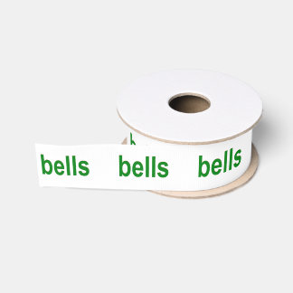 Ruban Gros-grain Phrase Verte Des Cloches (Cloches Des Cloches)