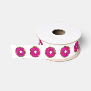 Ruban Gros-grain Pink Donuts Anniversaire de enfant Party Cake