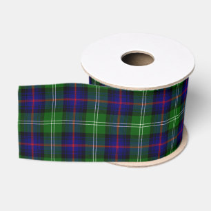 Ruban Gros-grain plaid bleu vert de tartan du sud