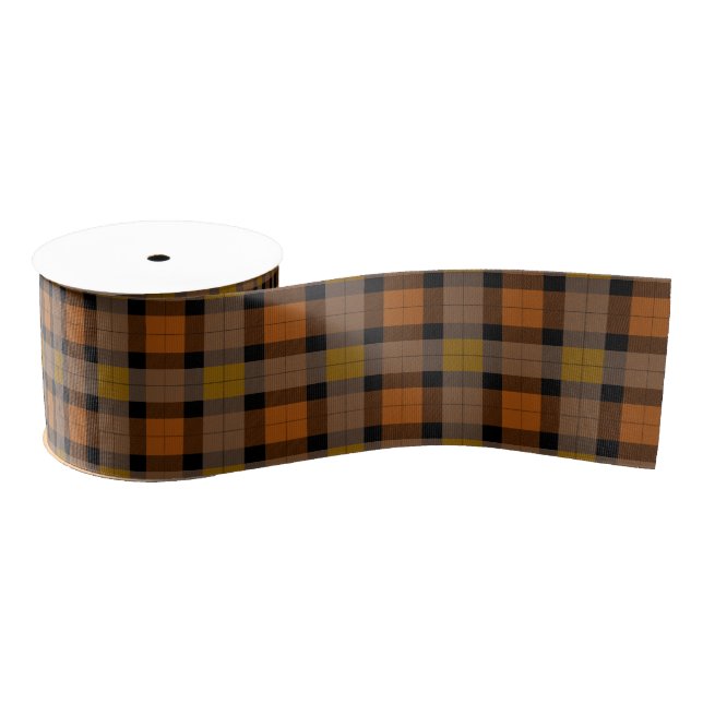 Ruban Gros-grain Plaid couleur automne (Bobine)