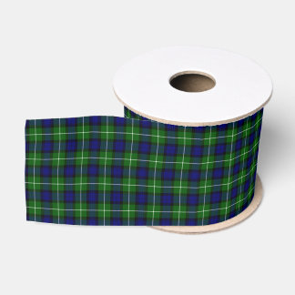 Ruban Gros-grain Plaid vert bleu Lamont tartan