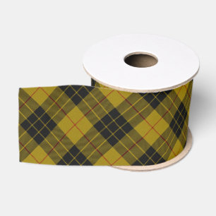Ruban Gros-grain Plaque noire jaune tartan MacLeod