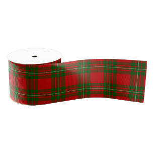Ruban Gros-grain Plaque vert rouge de tartan MacGregor