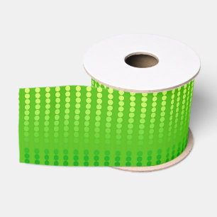 Ruban Gros-grain Pois satinés, Tons verts de chaux
