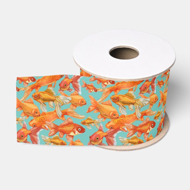 Ruban Gros-grain Poisson d'or (Bobine)