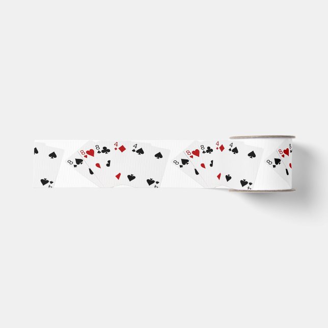 Ruban Gros-grain Poker Hands - Full House - Huit et Quatre (Devant)