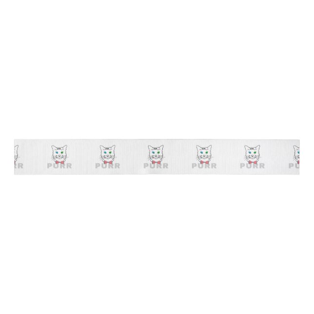 Ruban Gros-grain Purr de chat (Devant)