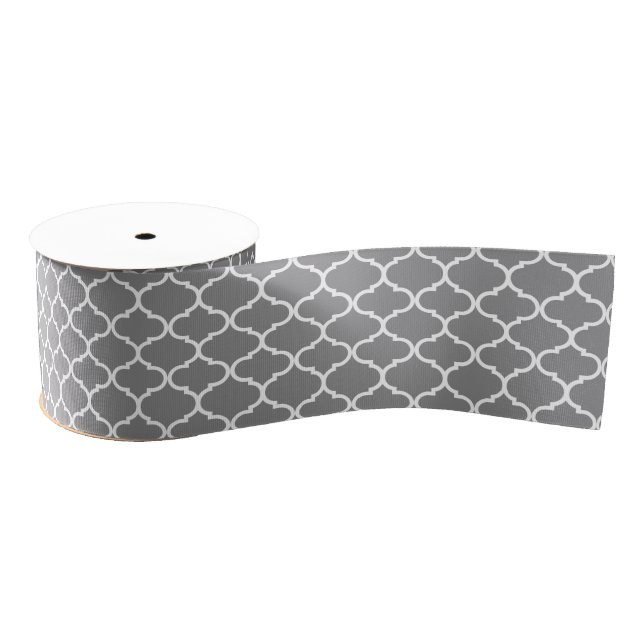 Ruban Gros-grain Quatrefol gris marocain (Bobine)