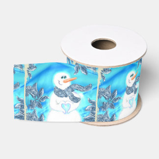 Ruban Gros-grain Quelqu'un vous aime bonhomme de neige émotif
