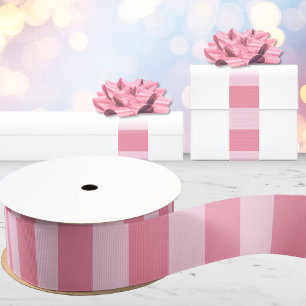 Ruban Gros-grain Rayures de cabane en rose