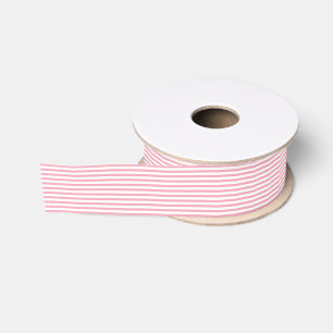 Ruban Gros-grain Rayures roses et blanches