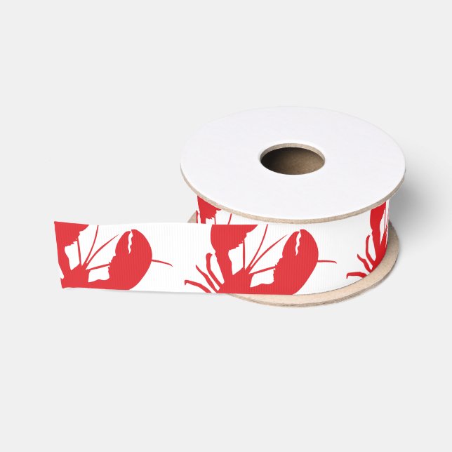 Ruban Gros-grain Red Lobster Moderne Voyage Côté Fun (Bobine)
