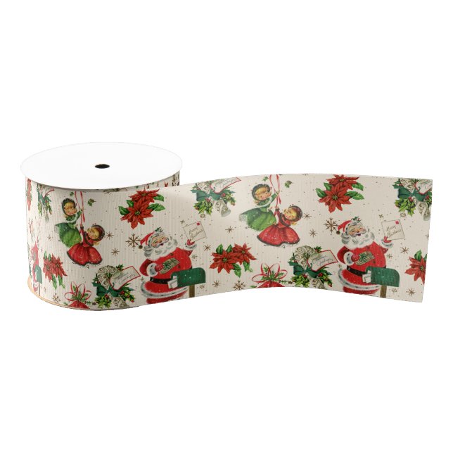 Ruban Gros-grain Retro Treasures Christmas  (Bobine)