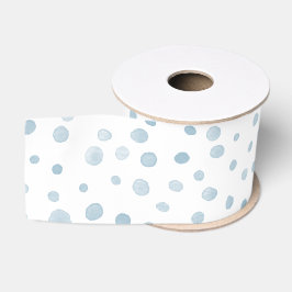 Ruban Gros-grain Ribbon points d'aquarelle Sky Confetti