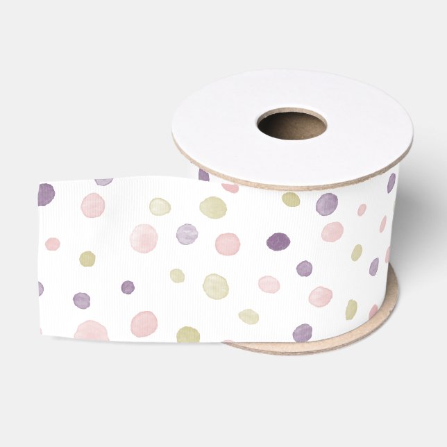 Ruban Gros-grain Ribbon Susan Confetti Aquarelle Dots (Bobine)