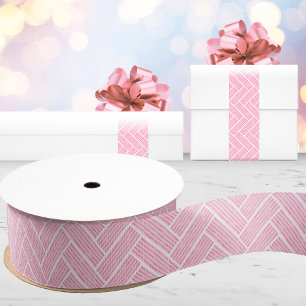 Ruban Gros-grain Ripple Herringbone en rose