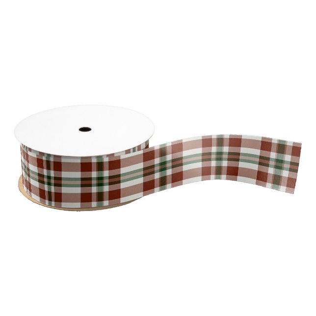 Ruban Gros-grain Rouge, Blanc et Vert en vacances (Bobine)