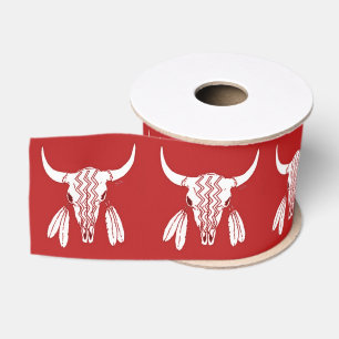 Ruban Gros-grain Rouge Ghost Dance Buffalo bobine ruban