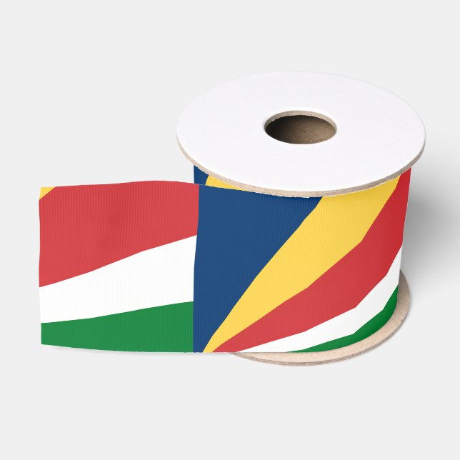 Ruban Gros-grain Ruban aux couleurs des Seychelles (Bobine)