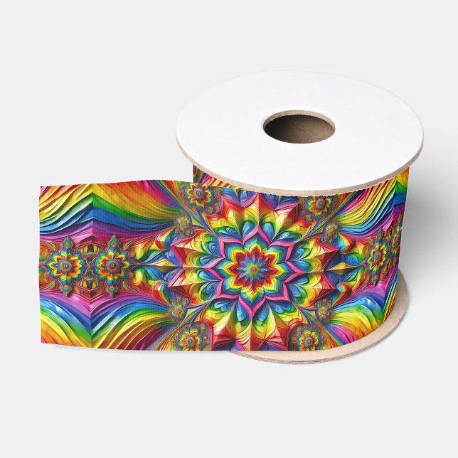 Ruban Gros-grain Ruban avec couleurs LGBTQ (Bobine)