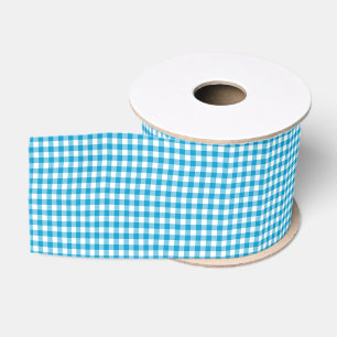 Ruban Gros-grain Ruban bleu En vichy Grosgrain