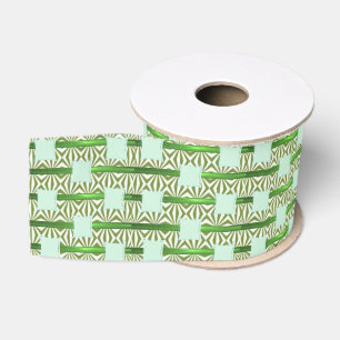 Ruban Gros-grain ruban bleu vert fleur