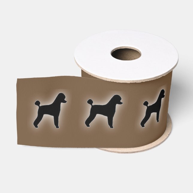 Ruban Gros-grain Ruban brut 3" de grain de caniche au loin (Bobine)