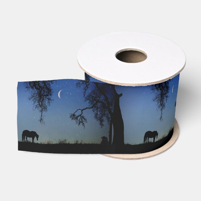 Ruban Gros-grain Ruban Cheval et Lune (Bobine)