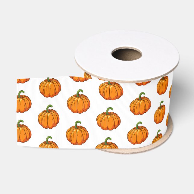 Ruban Gros-grain Ruban citrouille Grosgrain (Bobine)