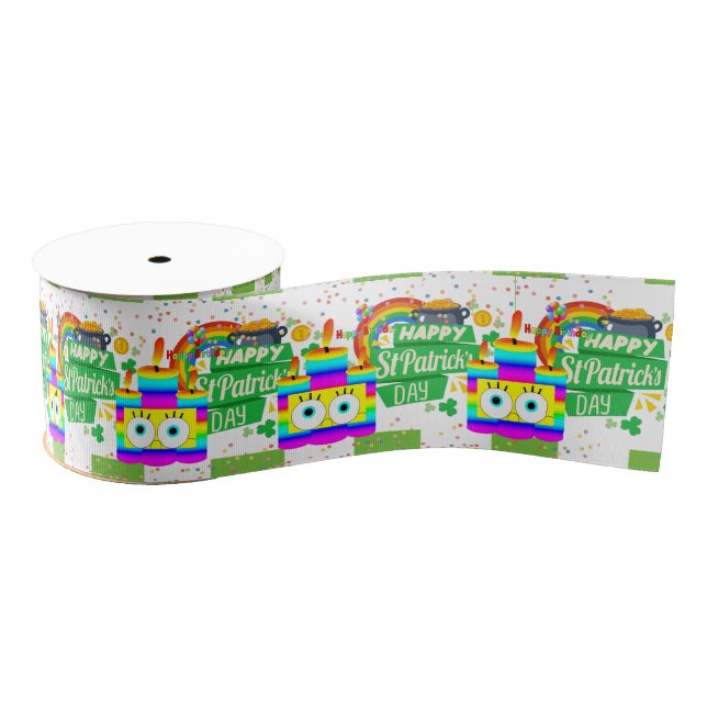 Ruban Gros-grain Ruban d'Anniversaire de la Saint-Patrick (Bobine)
