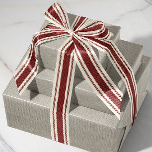 Ruban Gros-grain Ruban de bande de prélèvement blanc et rouge profo